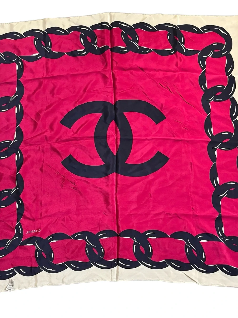 Chanel CC Logo Large Silk Square Scarf